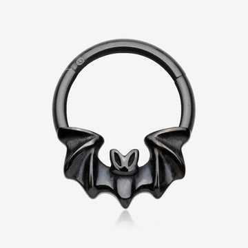 Blackline Night Bat Steel Seamless Clicker Hoop Ring